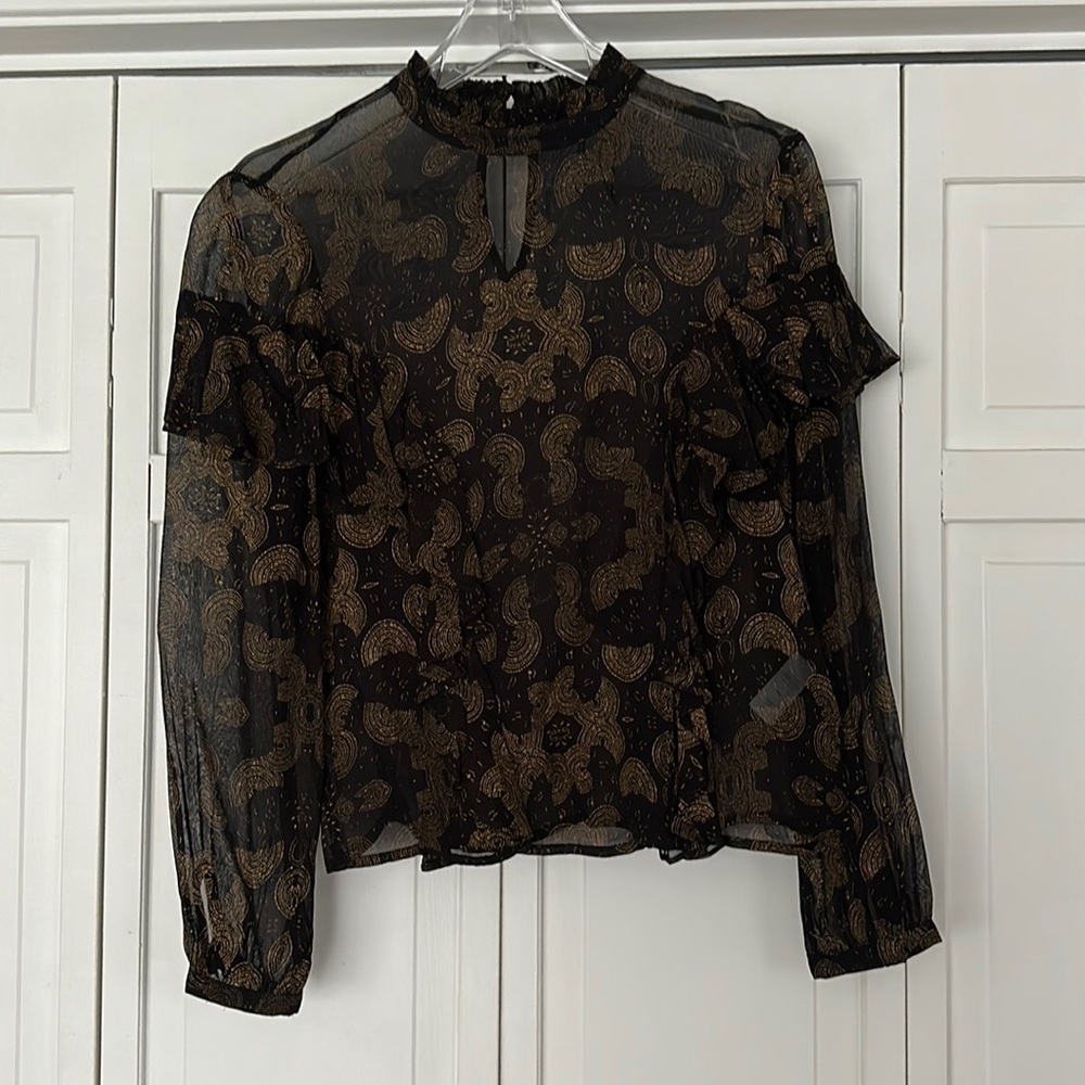 Black and gold blouse